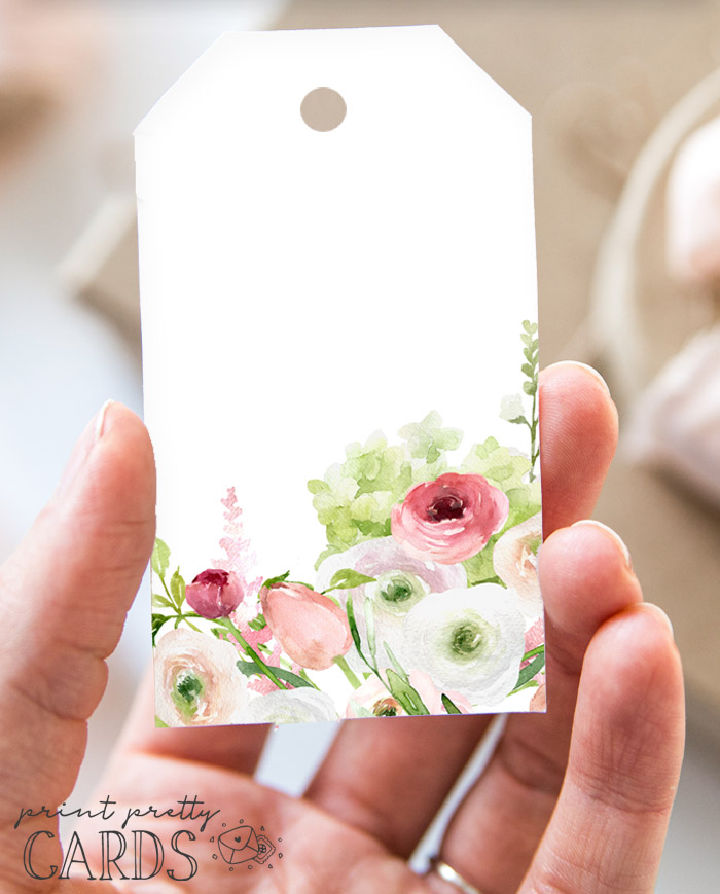 30 Free Printable Gift Tags Customizable - Printable Blank Watercolor Floral Gift Tags 