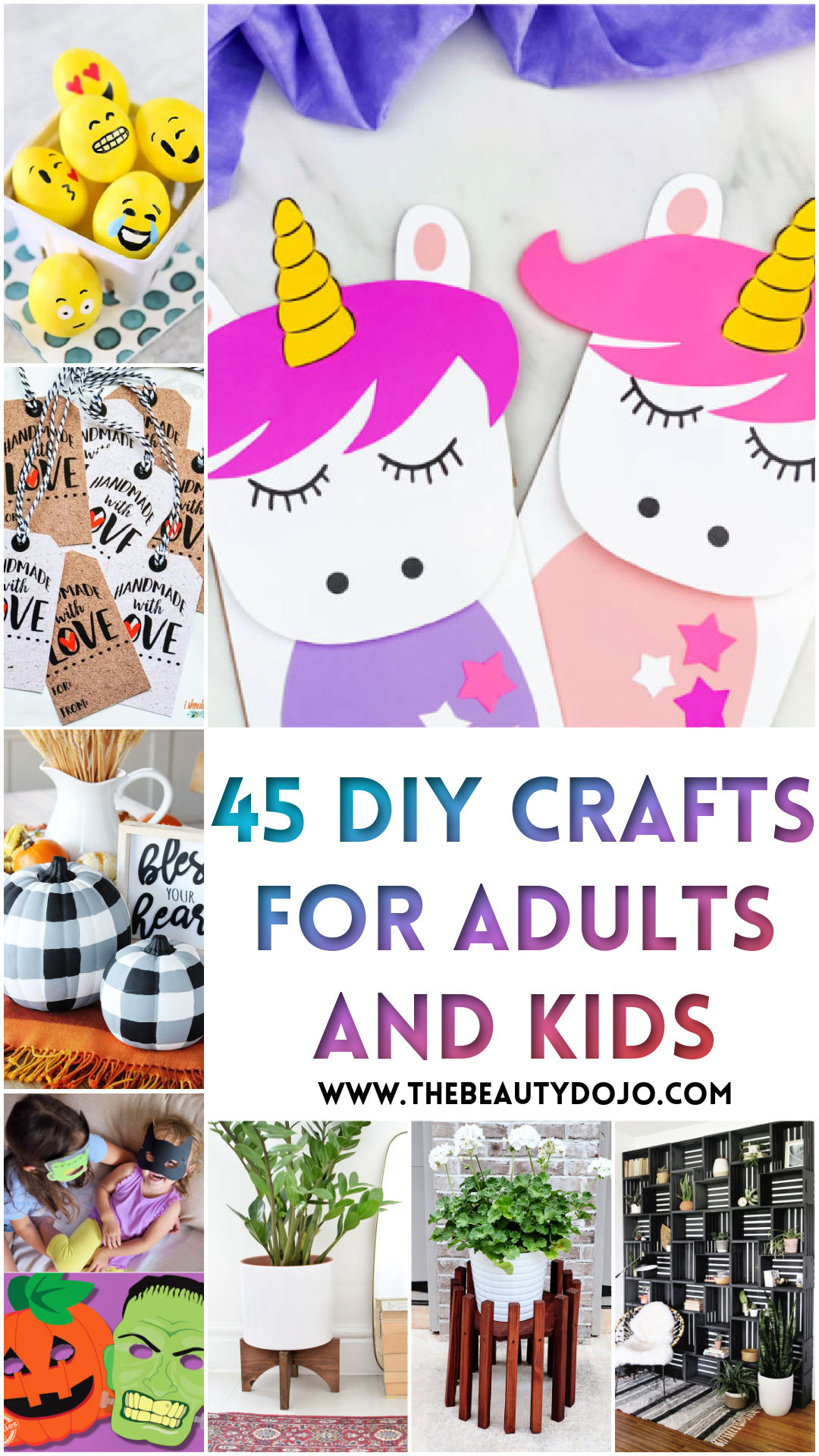 45 DIY Crafts for Adults & Kids - Easy Crafts to Do at Home